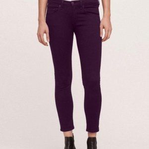 Rag & Bone Wine Purple Skinny Capri Ankle Cropped Pants Size 26